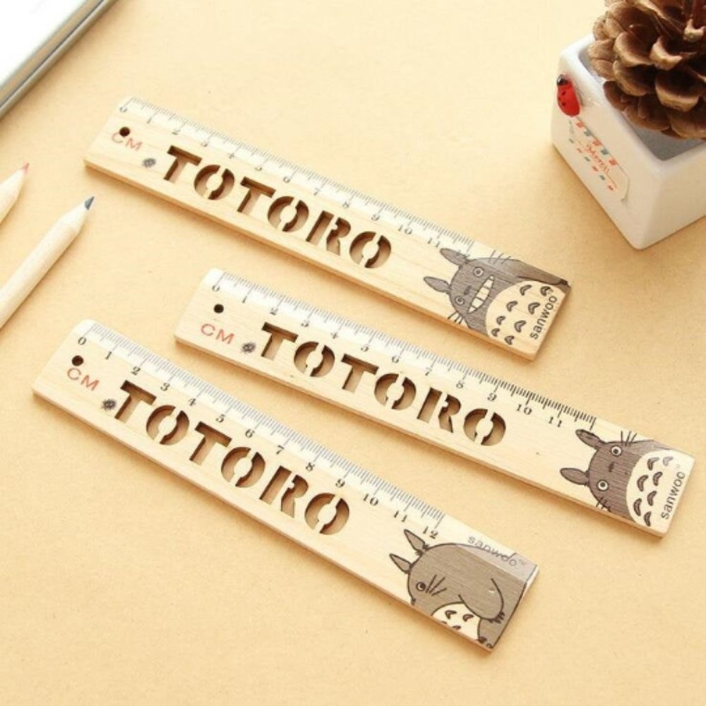 Totoro Hollow style Wooden Ruler